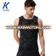 Seamless men round neck polyester sport singlet gym bodybuilding fitness custom tank top