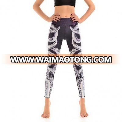 women leggings with subilmation printing high waistband quick dry fitness leggings yoga tight