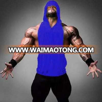 hot sale custom wrestling singlets with hood tank top men gym